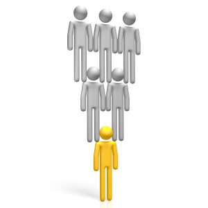 3D human pyramid upside down - great for topics like making impossible, success etc.